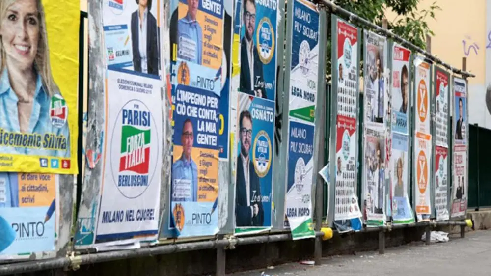 cartelloni elettorali partito sistema paese